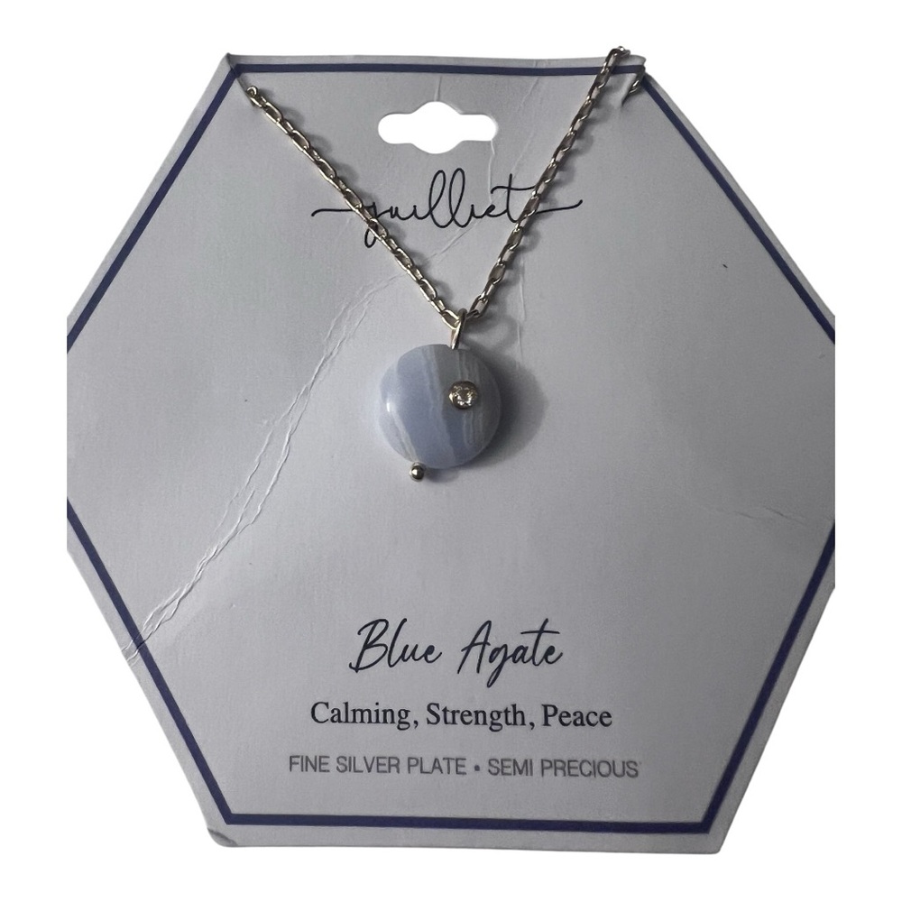 Blue Agate Necklace quartz